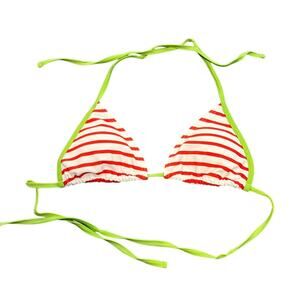 U.S. Polo Assn Size M Striped String Bikini Top